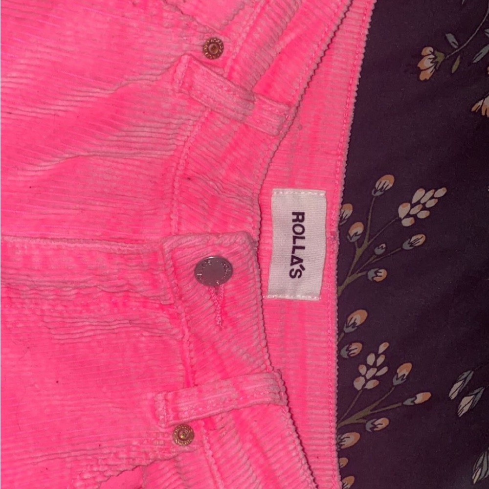 Pink rollas jeans
